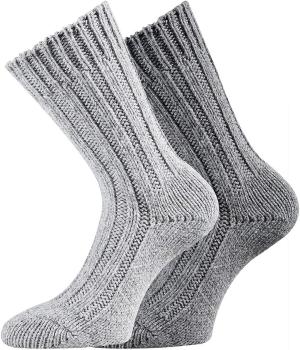 2 Paar TippTexx 24 superweiche Wollsocken mit Alpaka für Damen & Herren